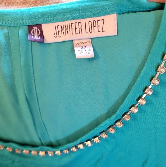 NWT 2X Jennifer Lopez Rhinestone Tunic - Picture 8 of 8